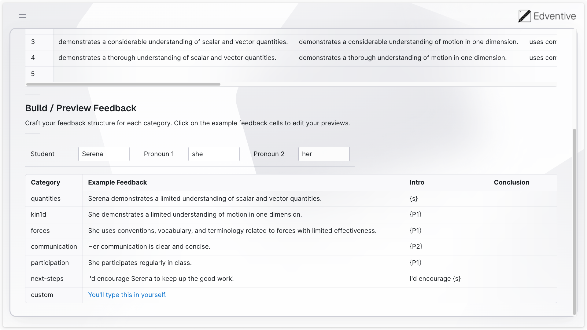 Structured and Flexible Report Blocks (light)