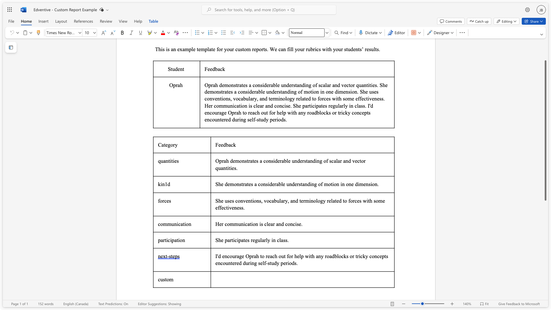 Customizable Reports for Each Student (light)